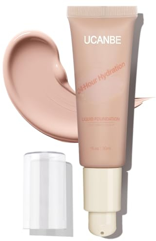 UCANBE Foundation Make Up Grundierung Wasserfest Langanhaltend - Matte Flüssige Foundation, Geeignet für Fettige Haut, Kann mit Farben Gemischt Werden(Natural Ivory)