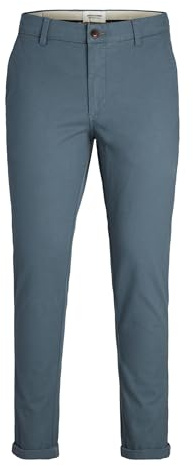 JACK & JONES Jpstmarco Jjfury Ana Noos Homme Pantalon chino, Bleu Jeans Clair, 27W / 30L