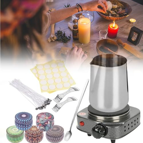 Wax Melter for Candle Making, Electric Wax Melting Machine with Electronic Hot Plate, Pouring Pitcher,Candle Making Supplies,DIY Candle Making Set for Beginners Candle Making