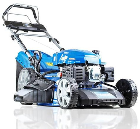 Hyundai 21'' / 53cm 224cc 4-in-1 Electric-Start Self-Propelled Petrol Lawnmower, Mulch, Rear & Side Discharge, Hose Connector | HYM530SPE