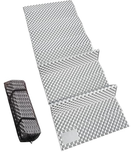campMax Outdoor Thermomatte 18mm dick, geschlossenzellige Schaumstoff-Isomatte Faltbare, ultraleichte Akkordeon-Schlafmatten für Wandern, 185 x 55cm