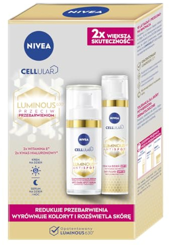 NIVEA 2-pack Luminous - dagkräm 40 ml och anti-missfärgningsserum 30 ml
