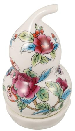 MERRYHAPY Porte-cure-dents Céramique Vintage Distributeur Pratique De Cure-dents Boîte De Rangement Décorative Forme De Gourde Pour Cuisine Et Table à Manger