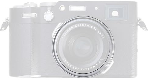 FocusFoto Aluminum Alloy Metal Lens Decoration Ring for Fuji X100 Series Camera, Compatible with Fuji X100V, X100VI, X100F, X100T, X100S, X100 (Grey)