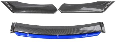 EsprAL Auto ABS FrontSpoiler Lippe, für Fo-rd Focus Fiesta Kuga C Max Frontstoßstange Anti Collision Splitter Diffusor Spoilerlippe Protector Zubehör,B/Blue-Carbon Fiber