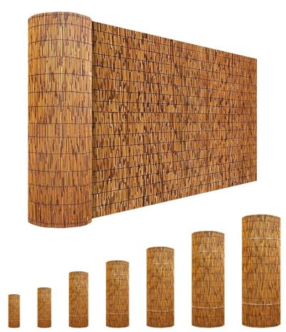 Canne Di Bambu per Esterno Arell in Canna Di Bamboo Naturale Ombra Recinzione Cannette Bambù 120x600 100x400 140x300 160x600 60x500cm Per Il Divisorio Della Coperta/Giardino/Patio Facile Installare