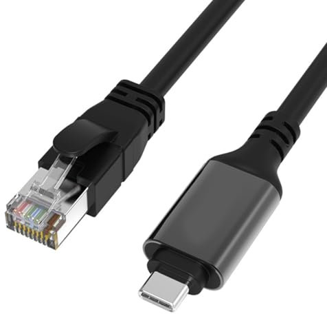 Avejjbaey Cable adaptador de red USB tipo C a RJ45, velocidad rápida, 1000 Mbps, chipset de conexión en línea