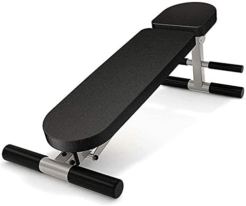PUFAHAU Hantelbank, multifunktionale Sit-Up- und Hantel-Hantelbank, Schrägbank mit Neigungsfunktion, Flache Fitnessbank für das Heim-Fitnessstudio, Hantelbank für Ganzkörpertraining, Schwarz