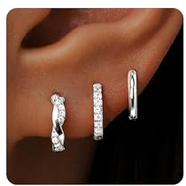 ZHESHY Gold Ohrringe Set Damen 3 Paar 14K Vergoldete Silber 925 Klein Creolen Ohrstecker Hängend Ohrringe mit Zirkonia Wasserfest Hypoallergen Goldene Stecker Mehrere Piercings Schmuck für Frauen