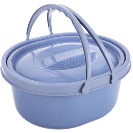 VICASKY Portable Toilet Bucket with Dual Handles with Lid and Prevents Unpleasant Odors Thickened Pvc Material Easy to Clean Portable Camping Toilet Bucket for Camping and Home Use