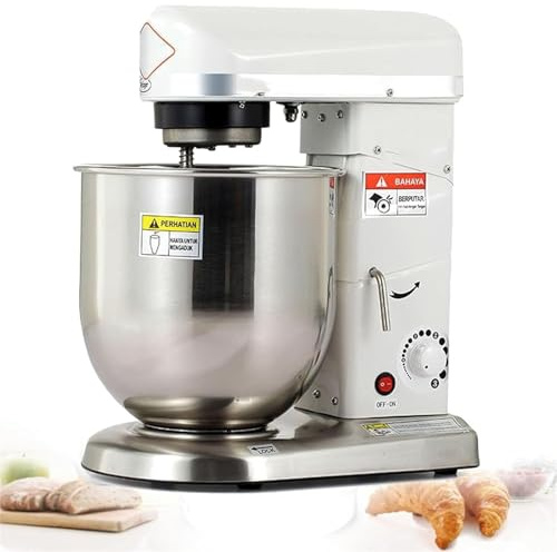 Batteur mélangeur professionnel Batteur Pétrin Professionnel de 10L 550W 3 Accessoires Pâtisserie Pain, pâte à pizza, cuisson de gâteaux (restaurant et boulangerie)(White,10L)