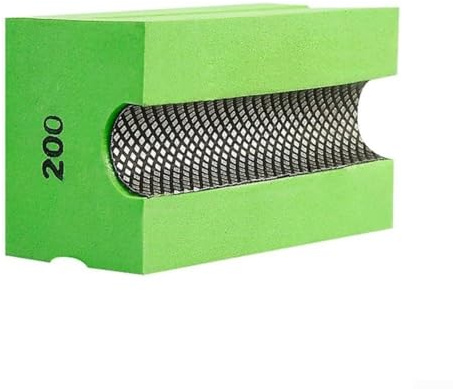 Dischi abrasivi per piastrelle, vetro, pietra, metallo, legno, 92 x 55 mm, con manico in schiuma, grana 60/100/200/400 (200)