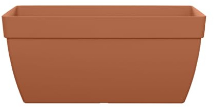 FLORUS Paris Terrace Trough 80cm Pot de Fleur - Terre Cuite | L 36 x W 76.4 x H 31.9 cm | Plastique 100% recyclé