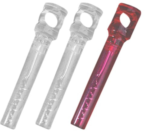 Ipetboom Apribottiglie Cavatappi a Leva 3 Pezzi Apriscatole Portatile Compatto in Plastica Trasparente e Rossa Utensile da Bar Versatile per Vino e Viaggio