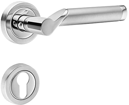 ck-tuerbeschlaege Hochwertige Bicolor Rosettengarnitur Lightning (PZ Profilzylinder)