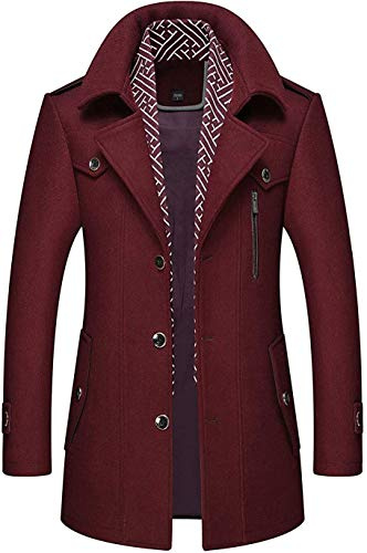 CHARTOU Stilvoller Herren-Schal, einreihig, Wolle, dicke Winterjacke, 6 Farben