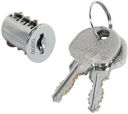 Gedotec Schließzylinder für Möbel - Zylinderkern für Schrank | Wechsel-Zylinder für Kasten - H6151 Symo | vernickelt | 1 Set - Schließzylinder für Büroschrank