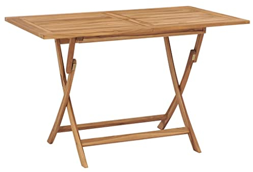 vidaXL Tavolo da Pranzo Pieghevole da Giardino Arredo Esterni Tavolino per Patio Tavolinetto da Giardino Tavola da Esterni Legno di Teak
