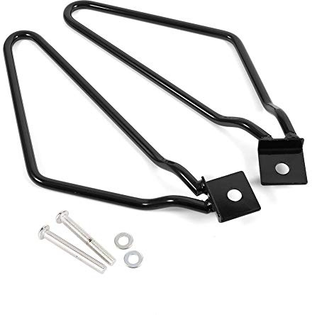 EVGATSAUTO Satteltaschenhalterung, 1 Paar Motorrad-Satteltaschenhalterung für XL883/1200 HD1450/1584(Schwarz)