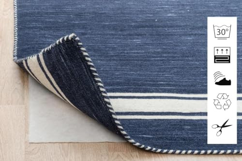 RugVista Anti Slip, Teppichunterlage, Zubehör, 130 x 190 cm, Rechteckig, Mittlerer Stapel, Maschinenwäsche, Weiß