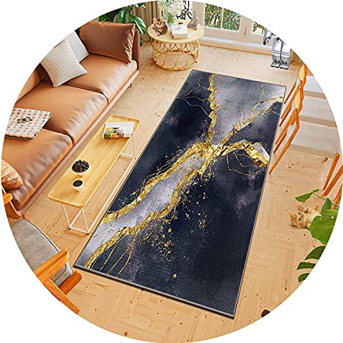 ACUY Teppich Waschbar 90x440cm TeppichläUfer Meterware rutschfest Waschbar für Wohnzimmer Flur Büro Schlafzimmer Küche