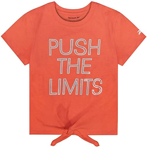 Reebok Camiseta Limits Manga Corta Hot Coral (Rosa) para NIÑAS Talla S (7)