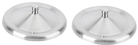 BESTonZON 2 Stück Edelstahl-Tassendeckel, Ersatzdeckel, Metall-Kaffeetassenabdeckung, Teeglas, Anti-Staub-Getränkeabdeckung für Zuhause, Kaffee, Küche, 8.5 cm Durchmesser, Silber