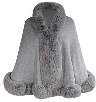 ZLYC Damen Warmer Winterschal aus Kunstfell Luxuriöser Vintage-Stil