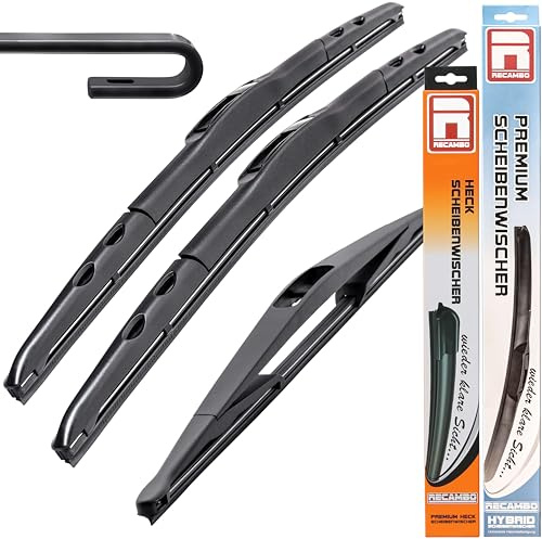 HYBRID Scheibenwischer FLEX AERO kompatibel für Opel Combo C BJ 2001-2011 - 400mm 450mm 500mm - Premium Qualität Wischerblätter Set - RECAMBO