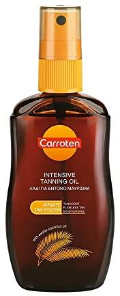 Carroten Intensive Tanning Oil LSF 0, 50 ml - Bräunungsbeschleuniger mit Karotten- und Kokosnussöle - Veganes Bräunungsöl mit Vitaminen A & E