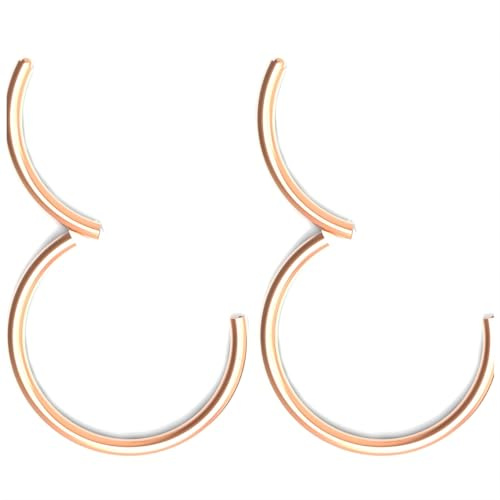 Body CAC Steel 20g/18g/16g/10g/8g/6g/4g Clasp Click Nose Hoop Septum Ring