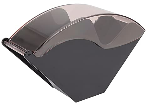 Porte-filtre à Café, Boîte à Filtre à Café avec Couvercle Anti-poussière en Forme D'éventail Distributeur de Papier Filtre pour Filtres à Café à Cône Support de Récipient de Stockage de Papier