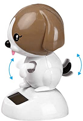 LICHENGTAI Auto Armaturenbrett Tänzerin Wackelköpfe Spielzeug Solarbetriebenes Deko, Solar Wackelfigur Hund Tanzendes Spielzeug Schüttelndes Hund Niedliches Hund Dekor Wackel Tier Figuren Statue
