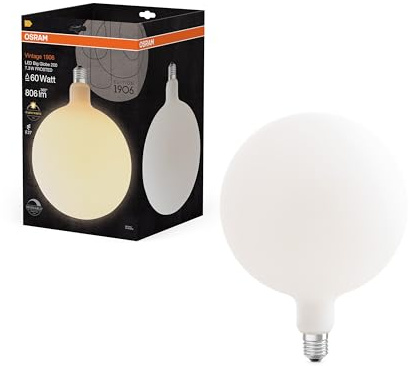 Osram Vintage 1906 Big Globe est une à intensité variabdotée de la | , LED Lamps, 200.00 Millimetres dia, , pack de 1