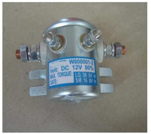HUAYONGSS contacteurs c.c. pour véhicules W800801 W800801-2 Relais solénoïde de Levage de contacteur de Pompe 12 V, pièces de transpalette empileur Tracteur Caravane Camping Accessoires