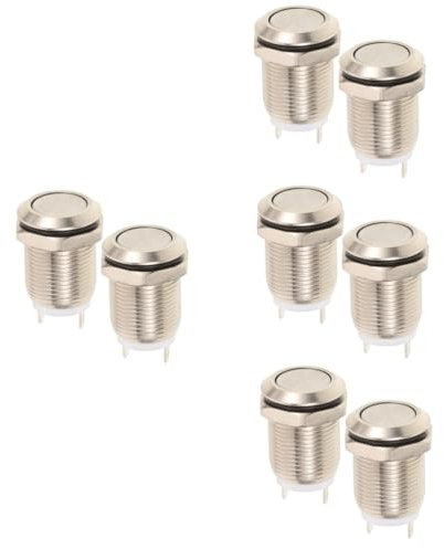 Uonlytech 8pcs Replaceable Doorbell Button Self-resetting Chime Button Door Push for Home Easy Install