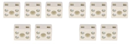 MORSETTIERA CABLAGGIO IN CERAMICA 10 PZ CONNETTORE 5 FORI PER TENSIONE DI ALIMENTAZIONE TELEVISIONE AUTOMOBILE