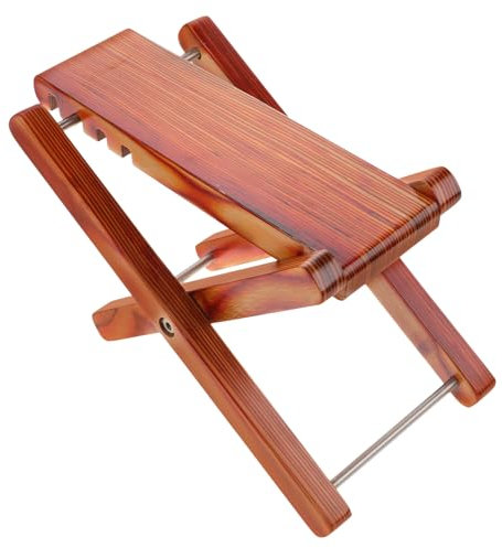 JOINPAYA Verstellbare Klappbare Gitarren-fußstütze Bambus-fußhocker Mit Höheneinstellungen Für Ergonomisches Gitarrenspiel