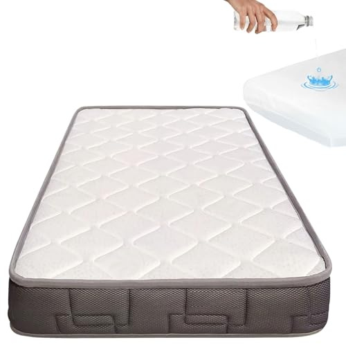 Matelas pour Enfants 90x190 HR Morfeo - Certifié Oeko-Tex® et CertiPUR - Protège-Matelas en Coton imperméable 100% hypoallergénique, antibactérien et Anti-acariens CoolDreams