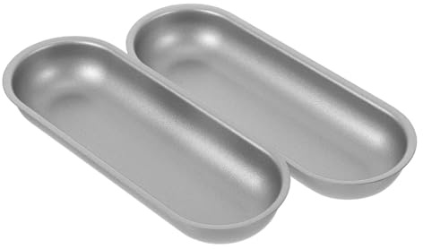 Holibanna Molde Para Panecillos De Perrito Caliente y Pan Baguette 2 Piezas De Acero Al Carbono Antiadherente Resistente Al Calor Para Hornear Pan Horno Cocina