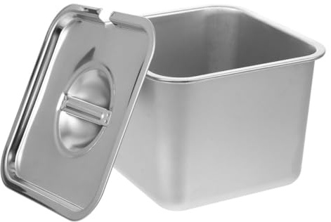 Zerodeko Contenedor para Conservar Alimentos Frescos de Acero Inoxidable con Tapa Almacenamiento y Diseño Moderno para Helado en Cocina