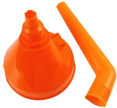 Embudo de aceite para cambio de aceite, embudo flexible |Embudo de grande con filtro y asa,Embudo de fluido de transmisión, embudo de tanque de aceite en naranja para aceite de automóvil, acceso