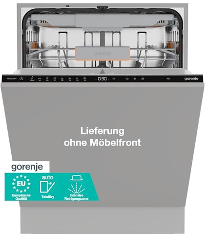 Gorenje GV16B Vollintegrierbar Geschirrspüler/60 cm/8 Programme/16 Maßgedecke/Europäische Qualität/Total AquaStop/TotalDry/Intensive Reinigungszone/BottleWash/FlexUse/Einbaumaße(BxHxT): 60× 82×55,5 cm