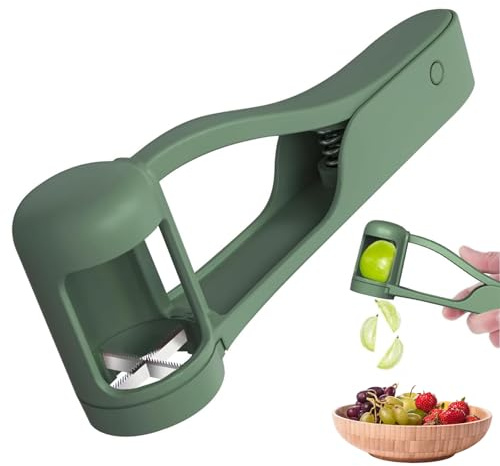 Fruit Slicer Tool,Grape Strawberry Vegetable Salad Food Slicers,Kitchen Multifunctional Stainless Steel Shopper Portable Gadgets,Cherry Tomato Grapes Cutters Cutting Tools,Fruit Cutter,Salad Cutter
