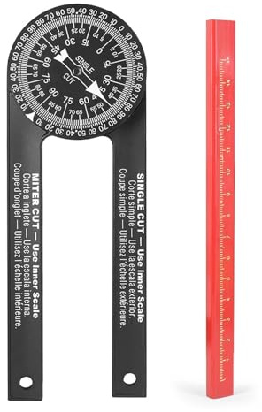 Goniometro, Troncatrice Goniometro ABS Cercatore angolare Cercatore angolare for falegname Misuratore di livello Strumenti con matita for marcatura for la lavorazione del legno