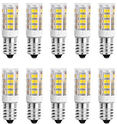 WULUN Lot de 10 ampoules LED E14 SES 5 W, 430 lm, blanc lumière du jour 6000 K, remplace 50 W, angle de faisceau 360°, 220–240 V AC, non compatible avec variateur d'intensité