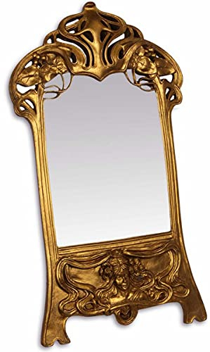 Casa Padrino Barock Tischspiegel/Schminkspiegel Gold 28 x H. 49,3 cm - Barock Spiegel