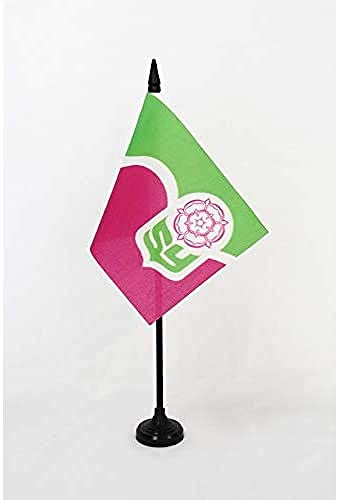 AZ FLAG South Yorkshire county Table Flag 15x10 cm Plastic Base