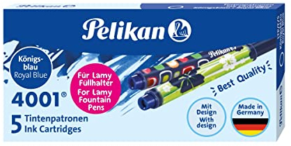 Pelikan Tintenpatronen 4001 für Lamy-Füller, Königsblau, 5 Stück