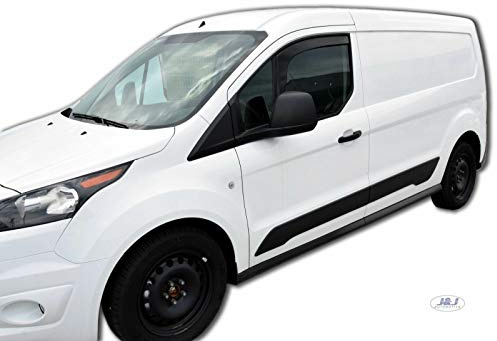 J&J AUTOMOTIVE Windabweiser passend für Ford Transit Conect 2 2014-2022 2tlg, Heko Regenabweiser Vorne Getönt Dunkel Passform